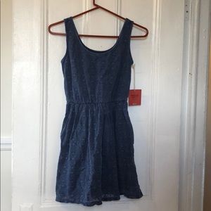 Blue lace sun dress super cute
